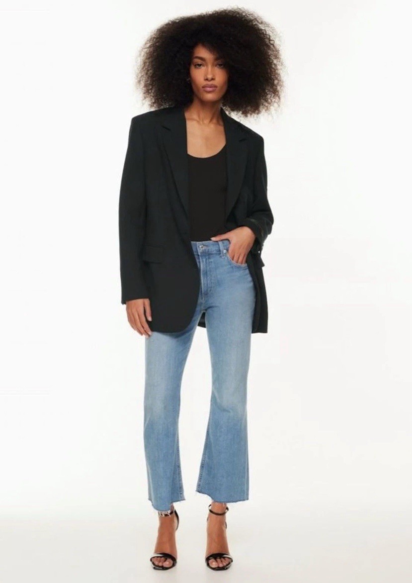Citizens of Humanity Jeans Isola Mid Rise Cropped Boot Blue Denim Women’s 27 Raw Citizens of Humanity Jeans Isola Mid Rise Cropped Boot Blue Denim Women’s 27 Raw