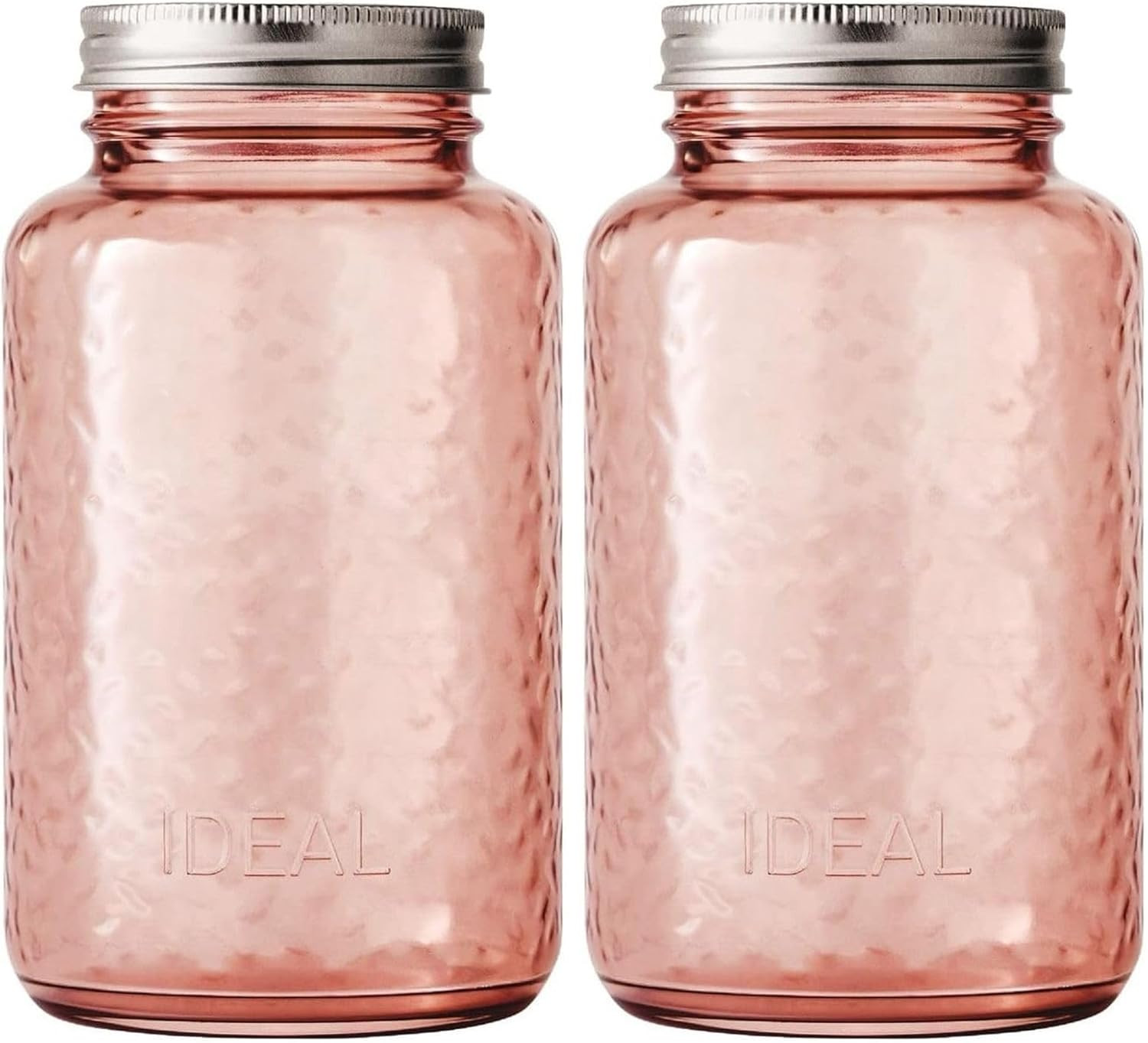 Bexter 1-Pack 32 Oz Rose Pink Mason Jar – Made in USA – Regular Mouth Glass Jar