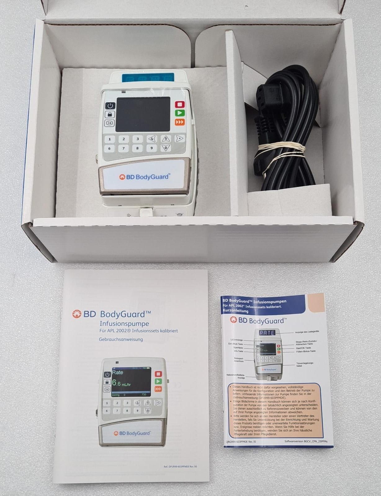 NEW- MedNet CME Caesarea BD BodyGuard 999-603PFM Infusion PUMP & CHARGER KIT NEW- MedNet CME Caesarea BD BodyGuard 999-603PFM Infusion PUMP & CHARGER KIT