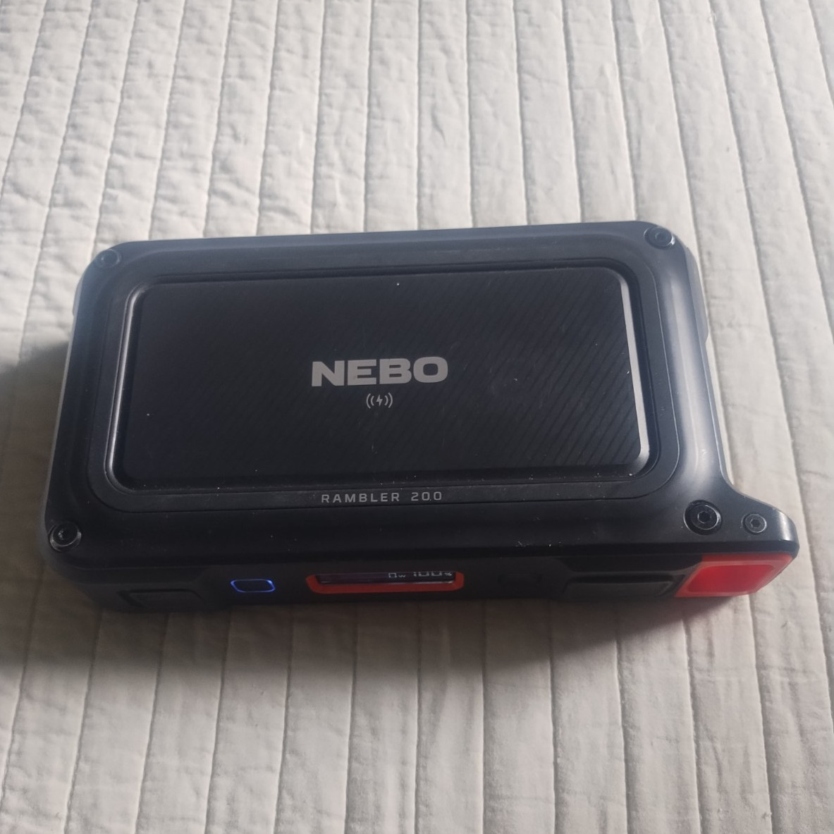 NEBO Rambler 200 Portable Power Bank Charger w/ AC & USB Output, Display