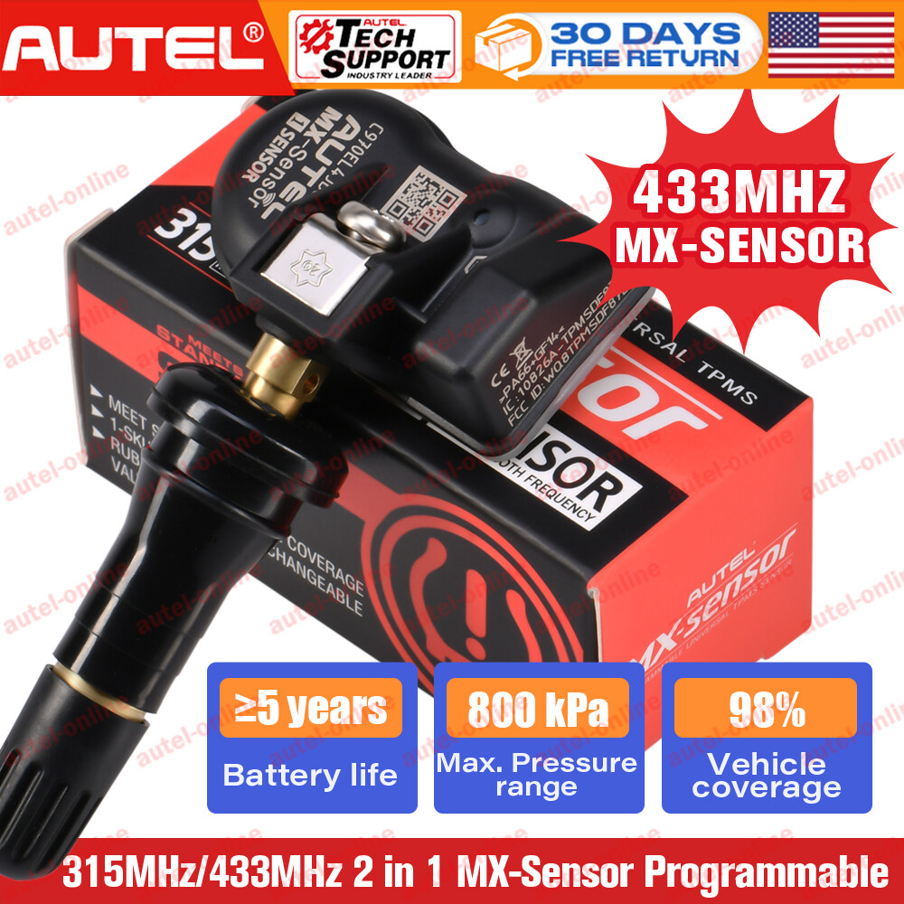 Autel TPMS Sensor MX-Sensor 315MHz & 433MHz Programmable Universal Rubber Valve