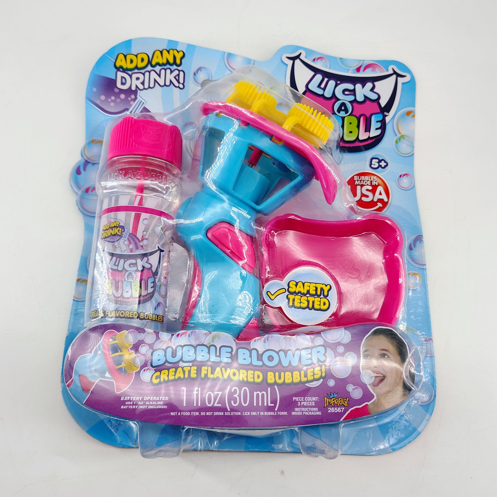 Lick A Bubble Blower Create Flavored Bubbles Add Any Drink USA Made New RARE