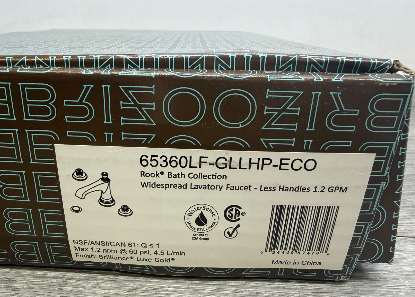 Brizo 65360LF-GLLHP-ECO Rook 1.2 GPM Widespread Bathroom Faucet READ Brizo 65360LF-GLLHP-ECO Rook 1.2 GPM Widespread Bathroom Faucet READ