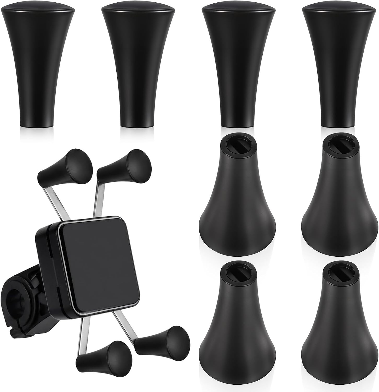 8-Pack Black Silicone Caps for RAM X-Grip Mount – Durable Phone Holder Tips