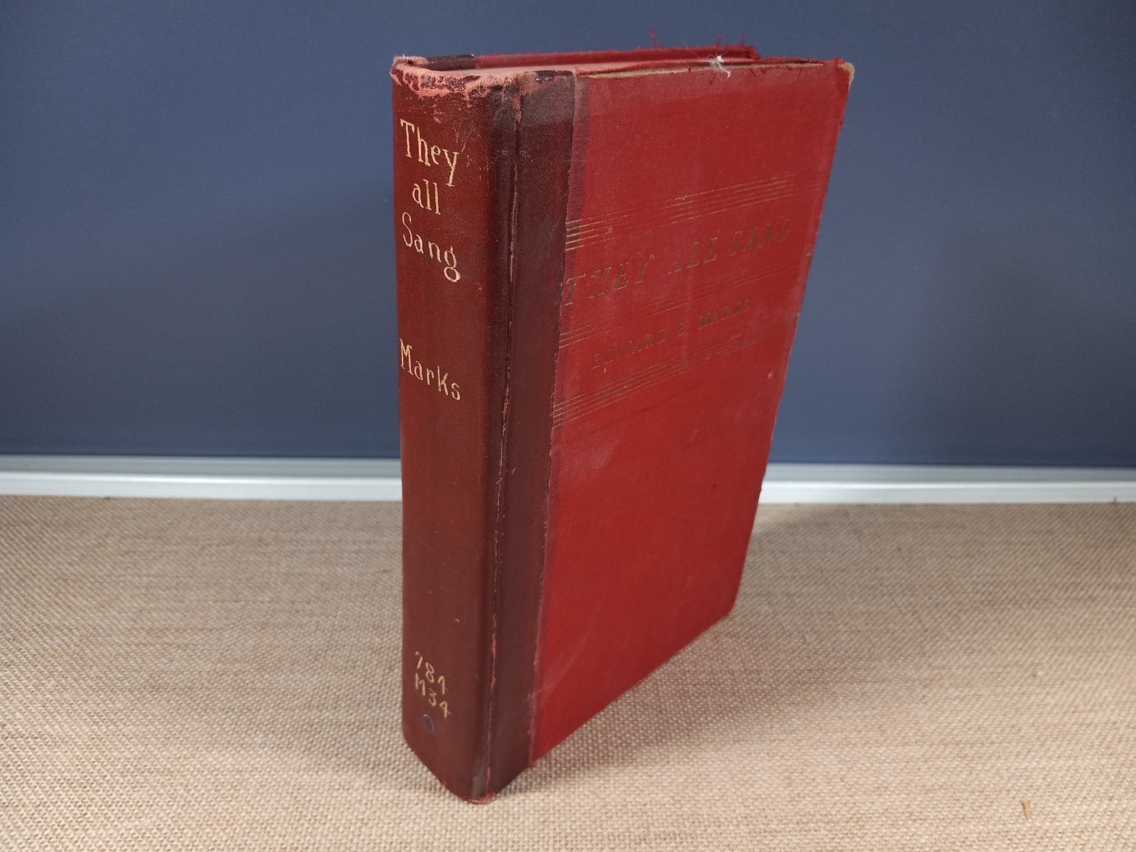 They All Sang: From Tony Pastor to Rudy Vallee 1934 First Edition They All Sang: From Tony Pastor to Rudy Vallee 1934 First Edition