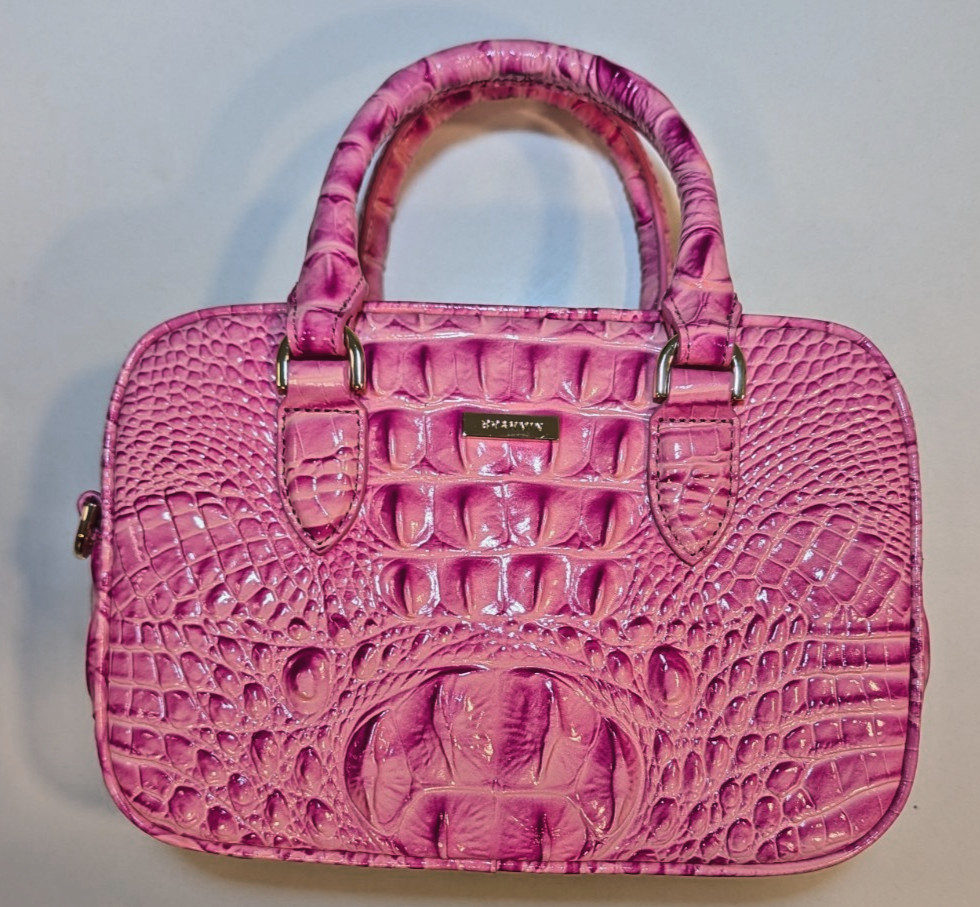 NWOT Brahmin Small Caroline Pizzazz Melbourne Pink Leather Satchel Crossbody NWOT Brahmin Small Caroline Pizzazz Melbourne Pink Leather Satchel Crossbody