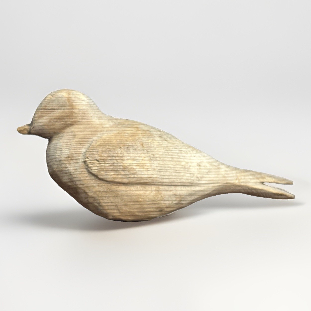Rare Vintage Hand Carved Wood Songbird Blank Primitive Whittled Bird Study 5\