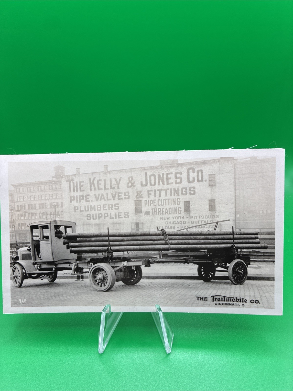 c1920 Trailmobile Cincinnati Original Linen Backed Industrial Truck Photo #928 c1920 Trailmobile Cincinnati Original Linen Backed Industrial Truck Photo #928
