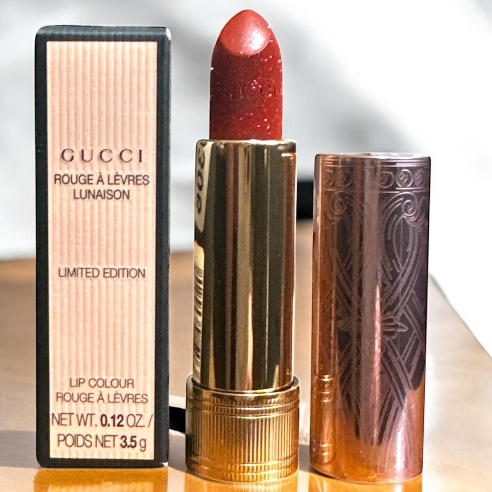 Gucci Limited Edition Rouge A Levres Lunaison Lipstick Glitter Devotion 515 Gucci Limited Edition Rouge A Levres Lunaison Lipstick Glitter Devotion 515