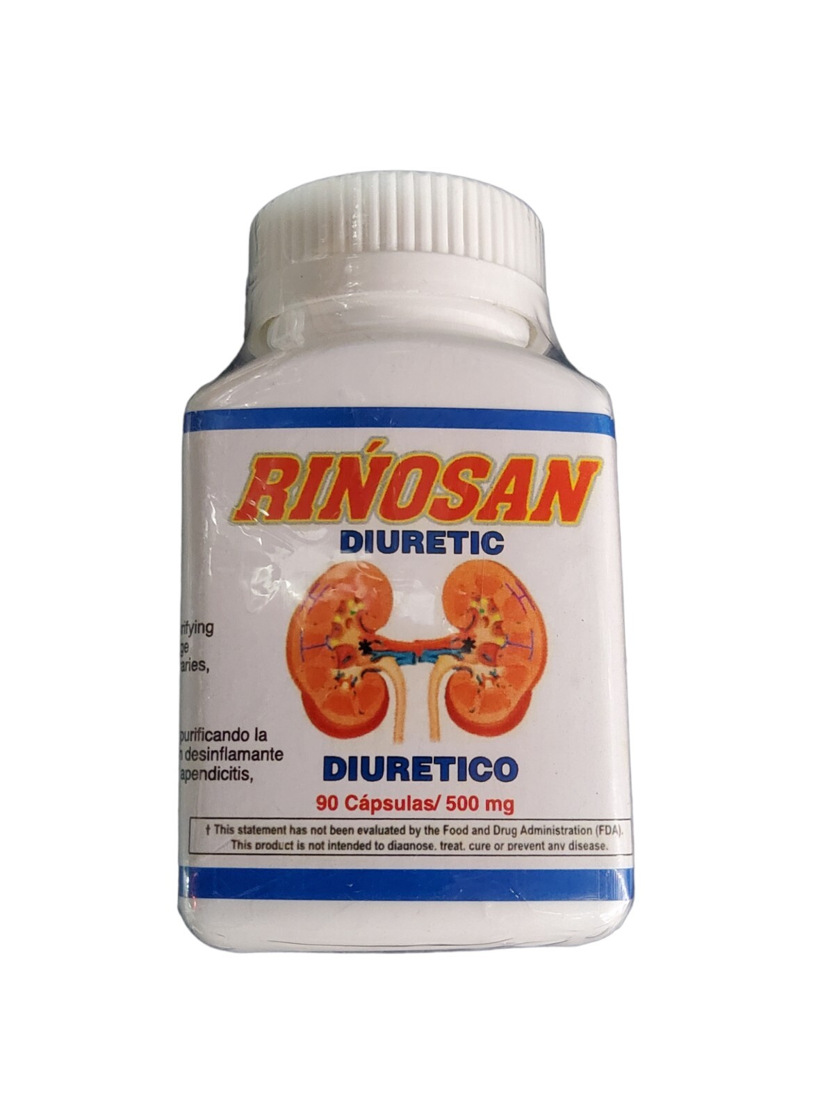 New Sellado Rinosan Diuretico 90 capsulas 500mg Desinflamente Riñosan Capsules 