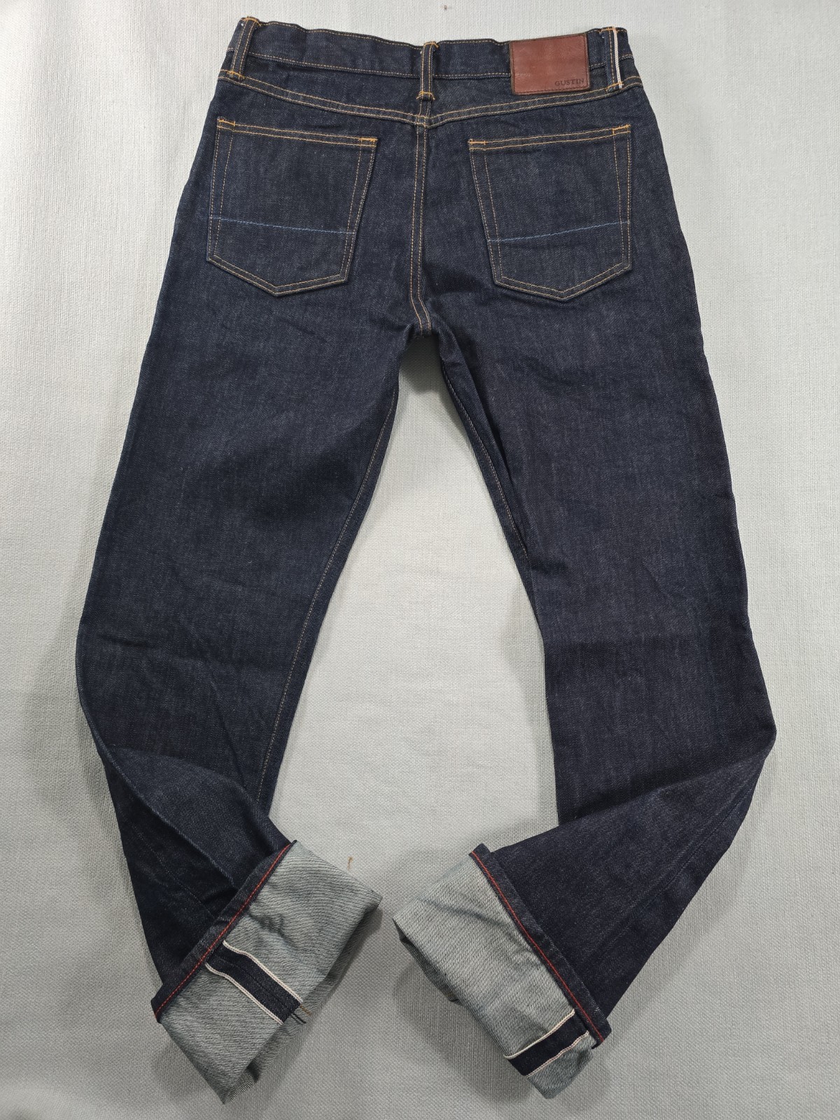 GUSTIN Mens Jeans 33x31 Blue #68 RAW Japanese Selvedge Denim  116699 NWOT