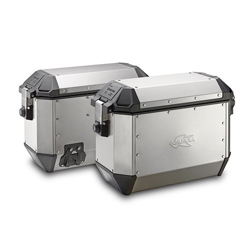 KAPPA K'mission KMS36A Pair Side Motorcycle Luggage Bags, Aluminum, 36L, Monokey