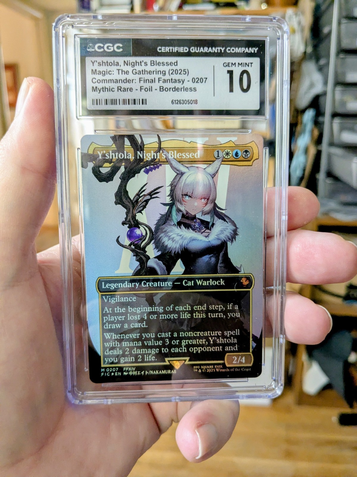 MTG FINAL FANTASY MYTHIC RARE FOIL Y'shtola, Night's Blessed CGC GRADE 10