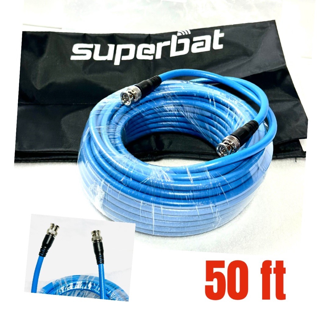 Superbat SDI Cable BNC Cable 3G/6G/12G SDI Cable 50ft Belden 1694A Blue