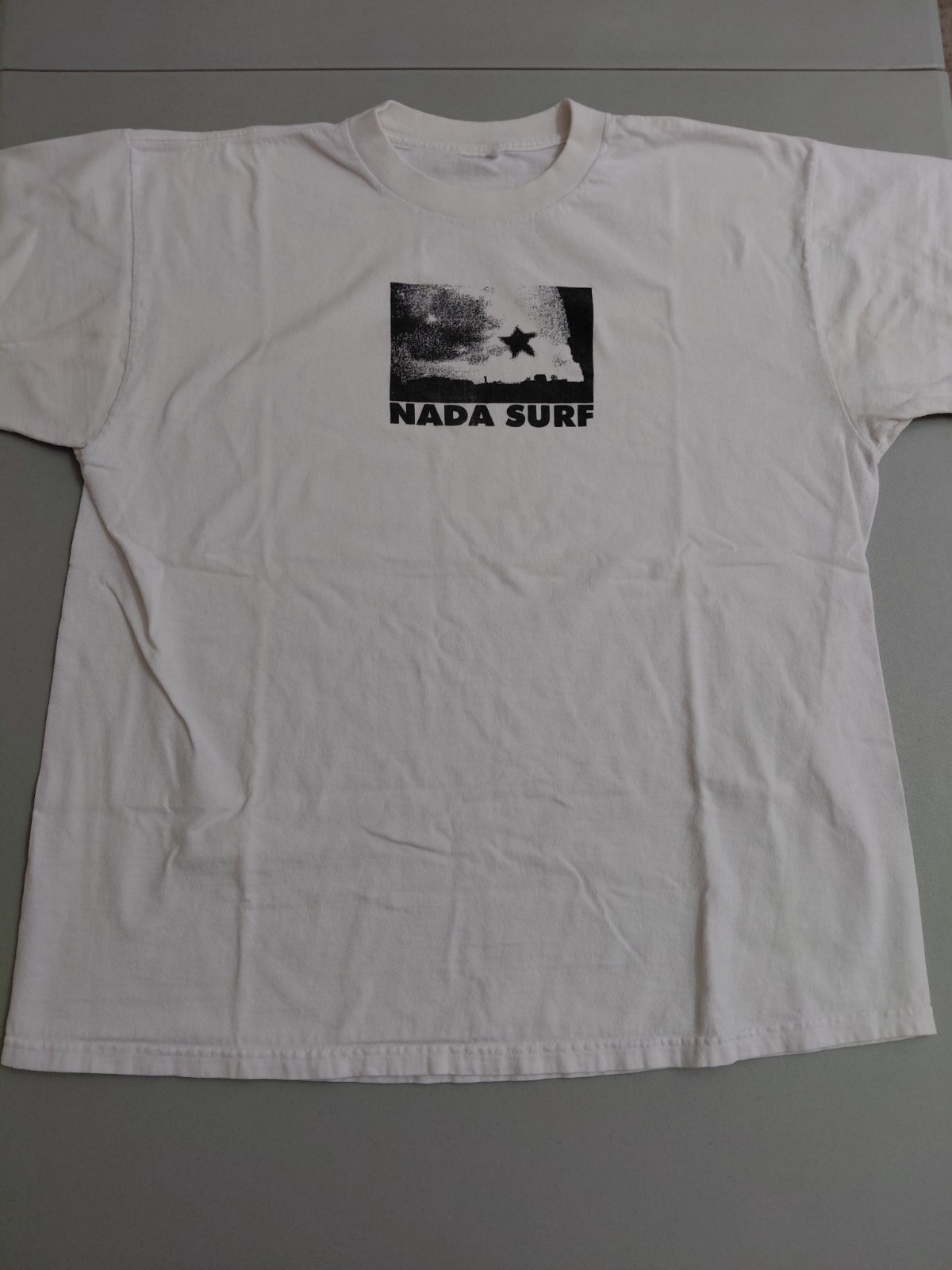 VINTAGE NADA SURF WHITE T-SHIRT XL INDIE PUNK EMO ROCK 2002/2003 LET GO ERA RARE