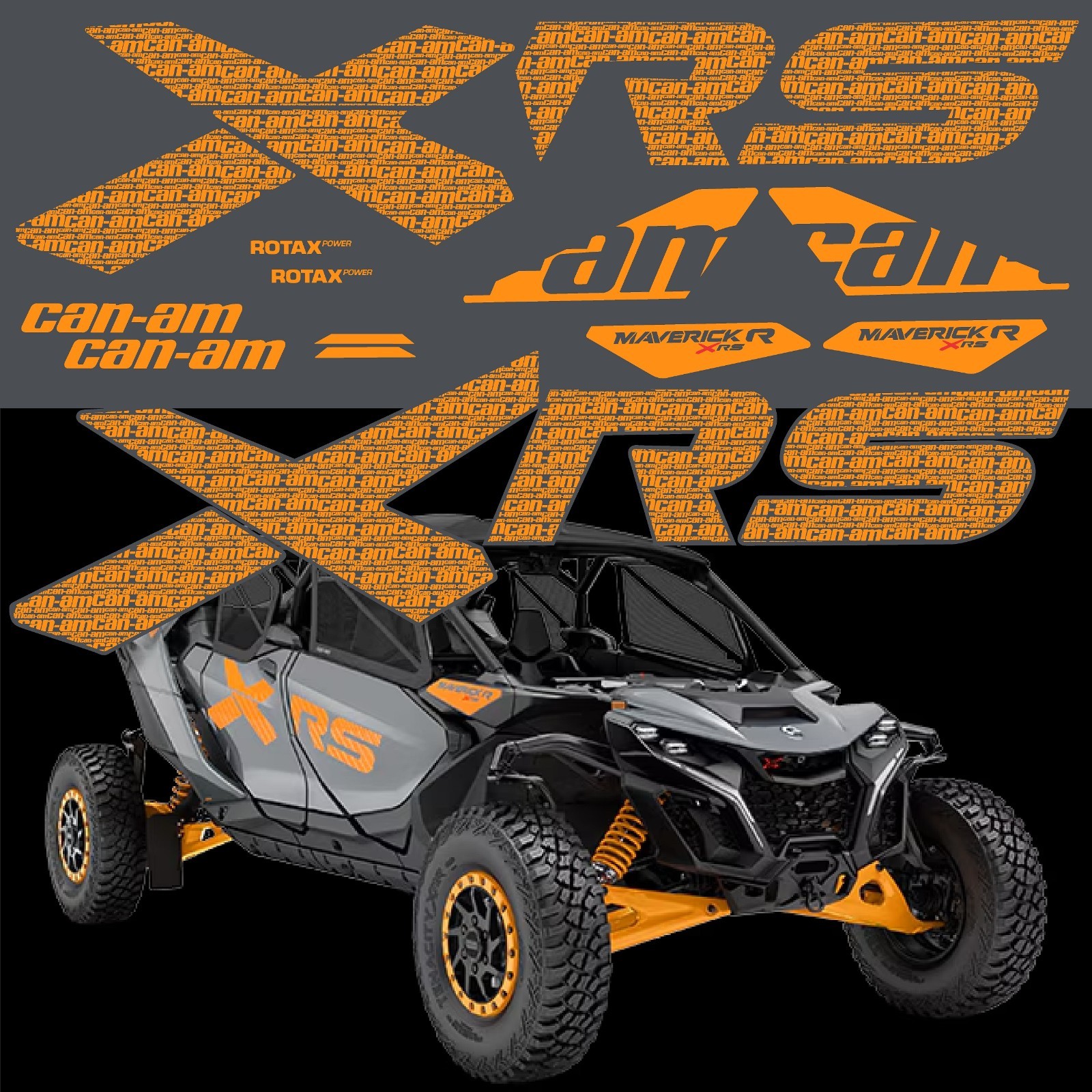 UTV Graphics Decals Stickers for Can-Am Maverick R XRS - 4up UTV Graphics Decals Stickers for Can-Am Maverick R XRS - 4up
