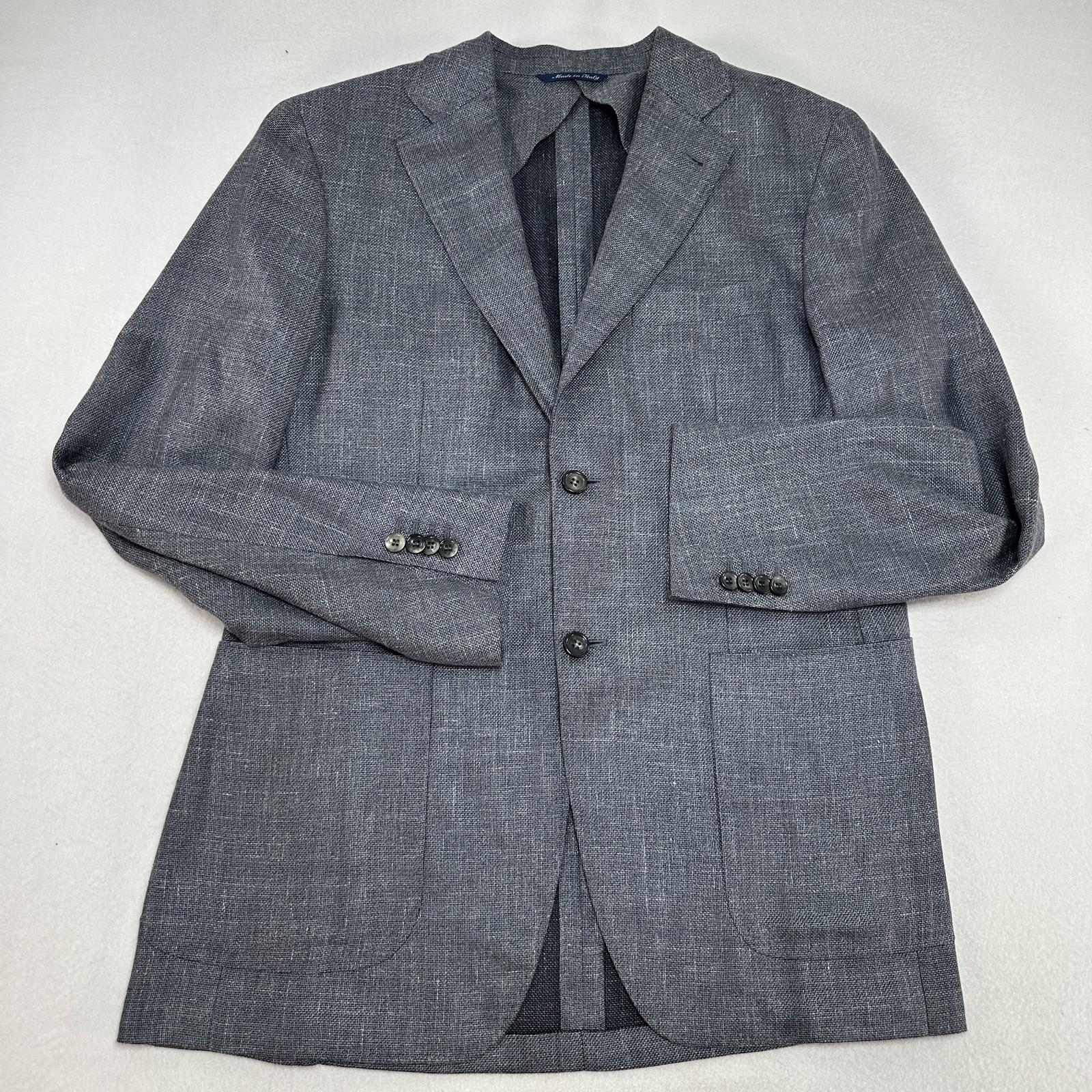 Canali Kei Collection Blazer Mens IT 50 Gray Cashmere Silk Sport Coat Made Italy