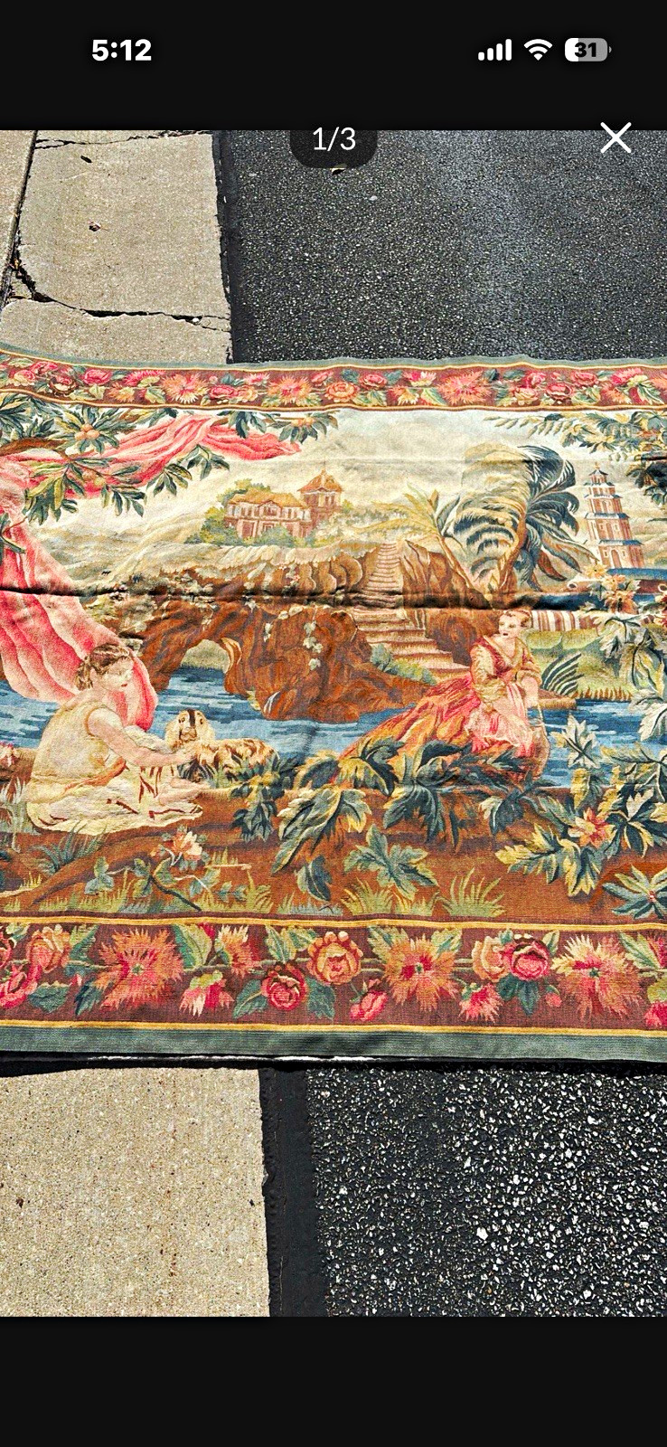 French Aubusson Rug-antique