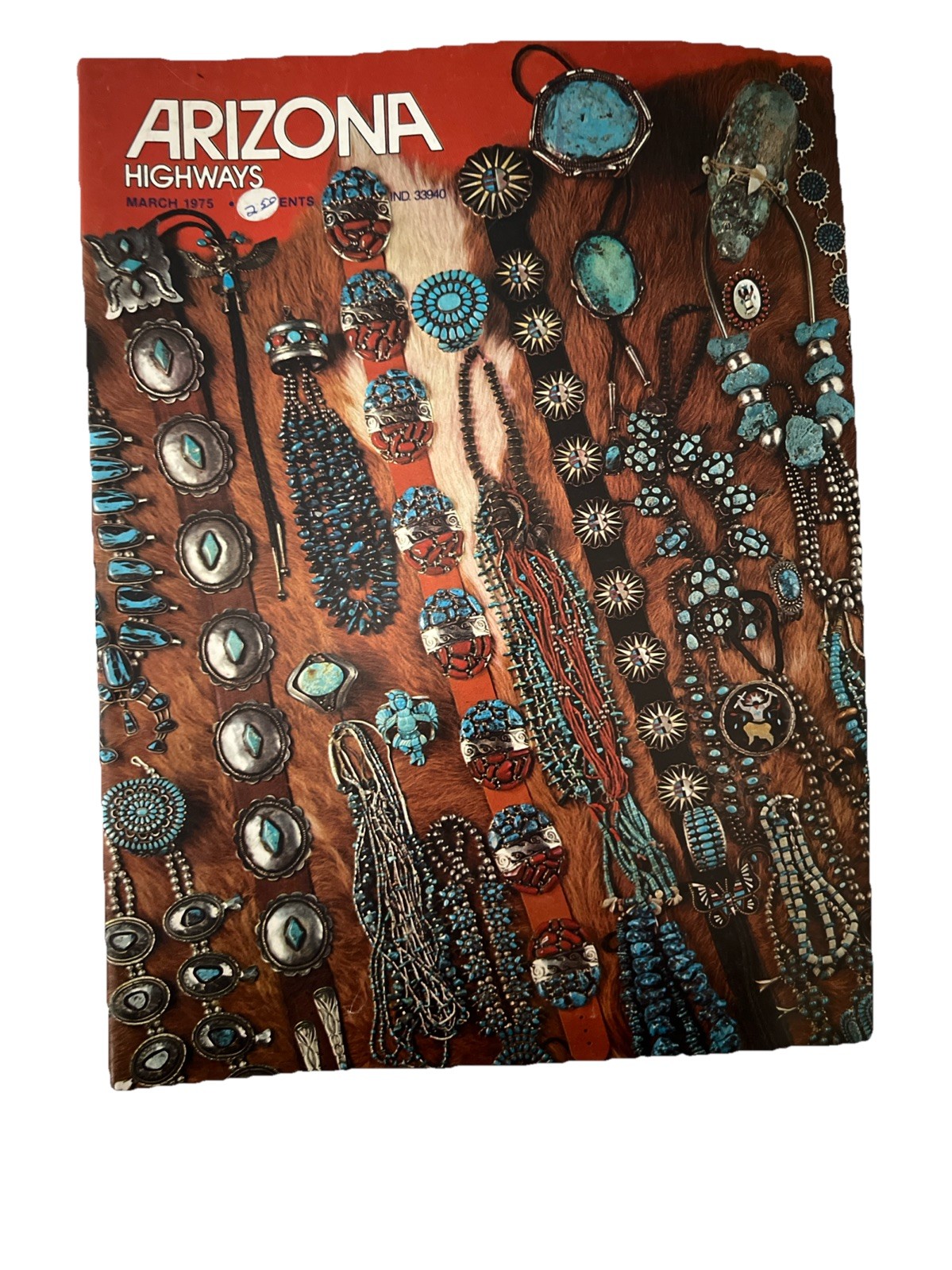 ARIZONA HWYS MARCH 1975 MONTHLY  NATIVE AM JEWELRY-CORAL,TRADING POSTS,OLD PAWN