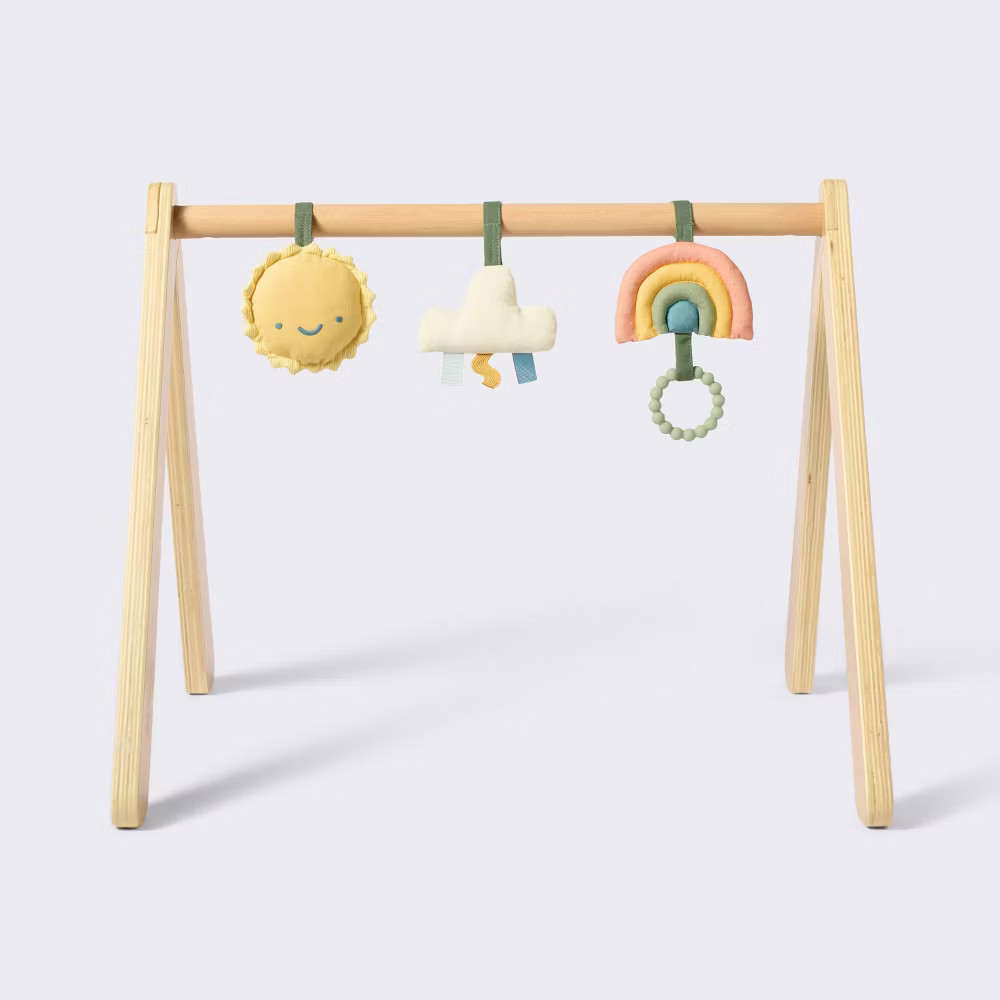 Cloud Island Wooden Play Gym w/ Hanging Toys Play Set for Infants / Baby