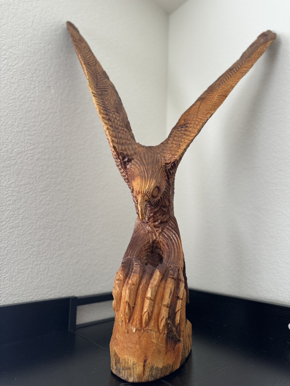Hand Carved Jamaican Wooden Eagle Hand Carved Jamaican Wooden Eagle