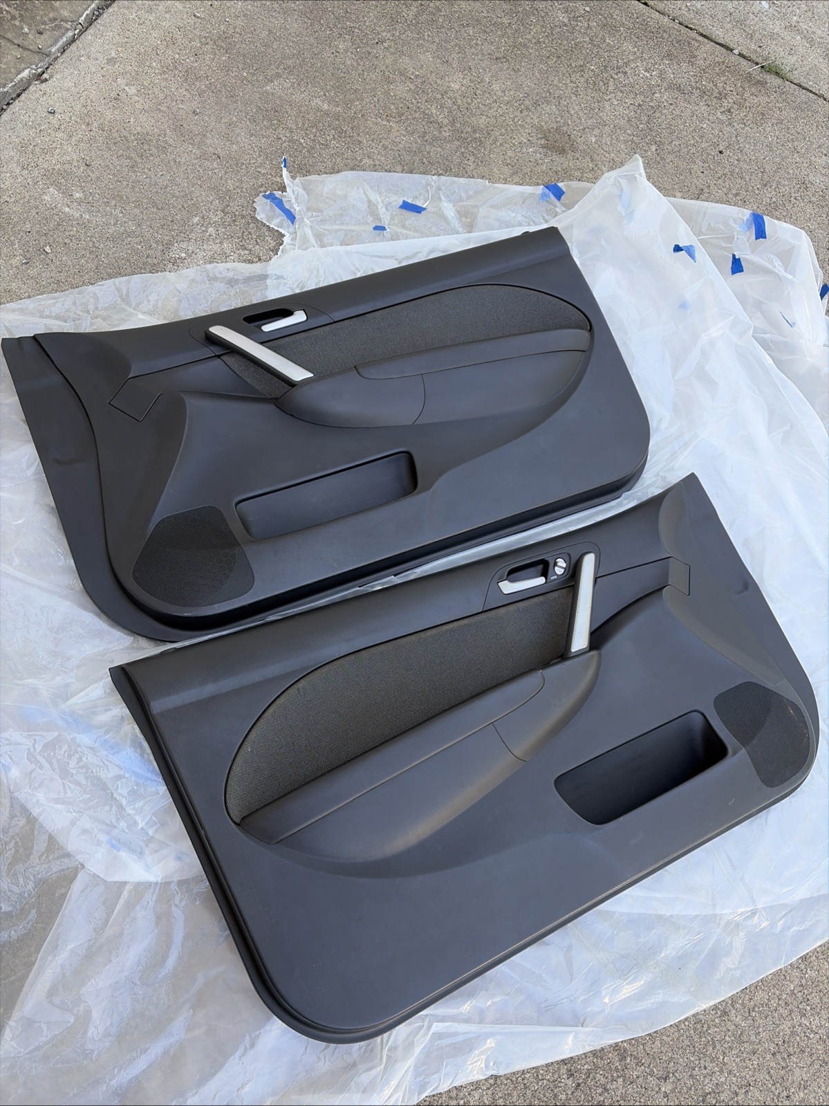 04-05 Honda Civic Hatchback EP3 Left Right Door Panels Panel Set Pair Black 1002