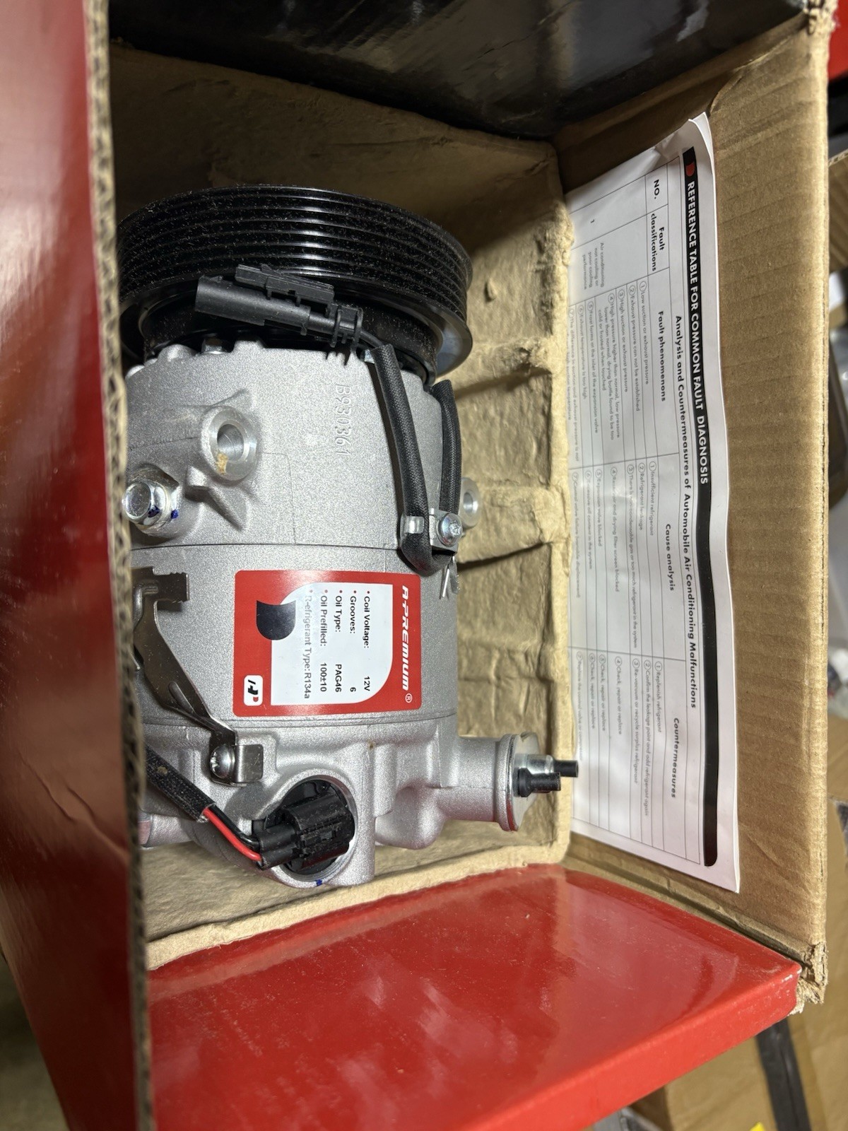 A-Premium AC Compressor with Clutch Chevrolet Cruze 1.4L 2011 Eco 2 Connectors
