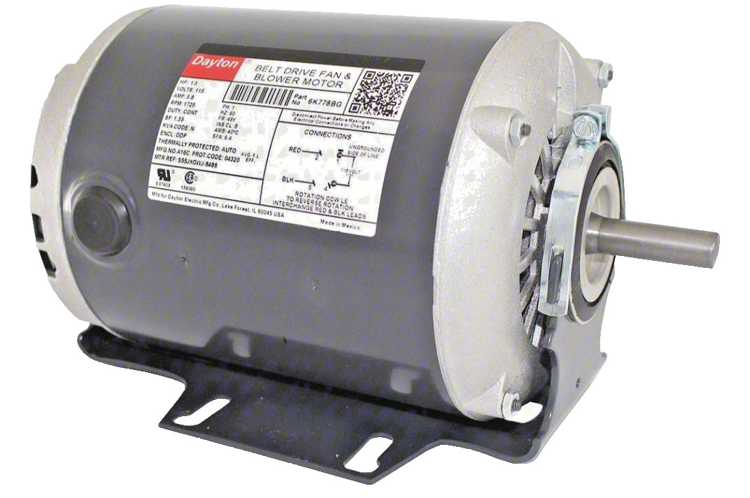 OEM Dayton 6K778BG Belt Drive Fan Blower Motor 1725 RPM, 1/3HP, 115V (Brand New)