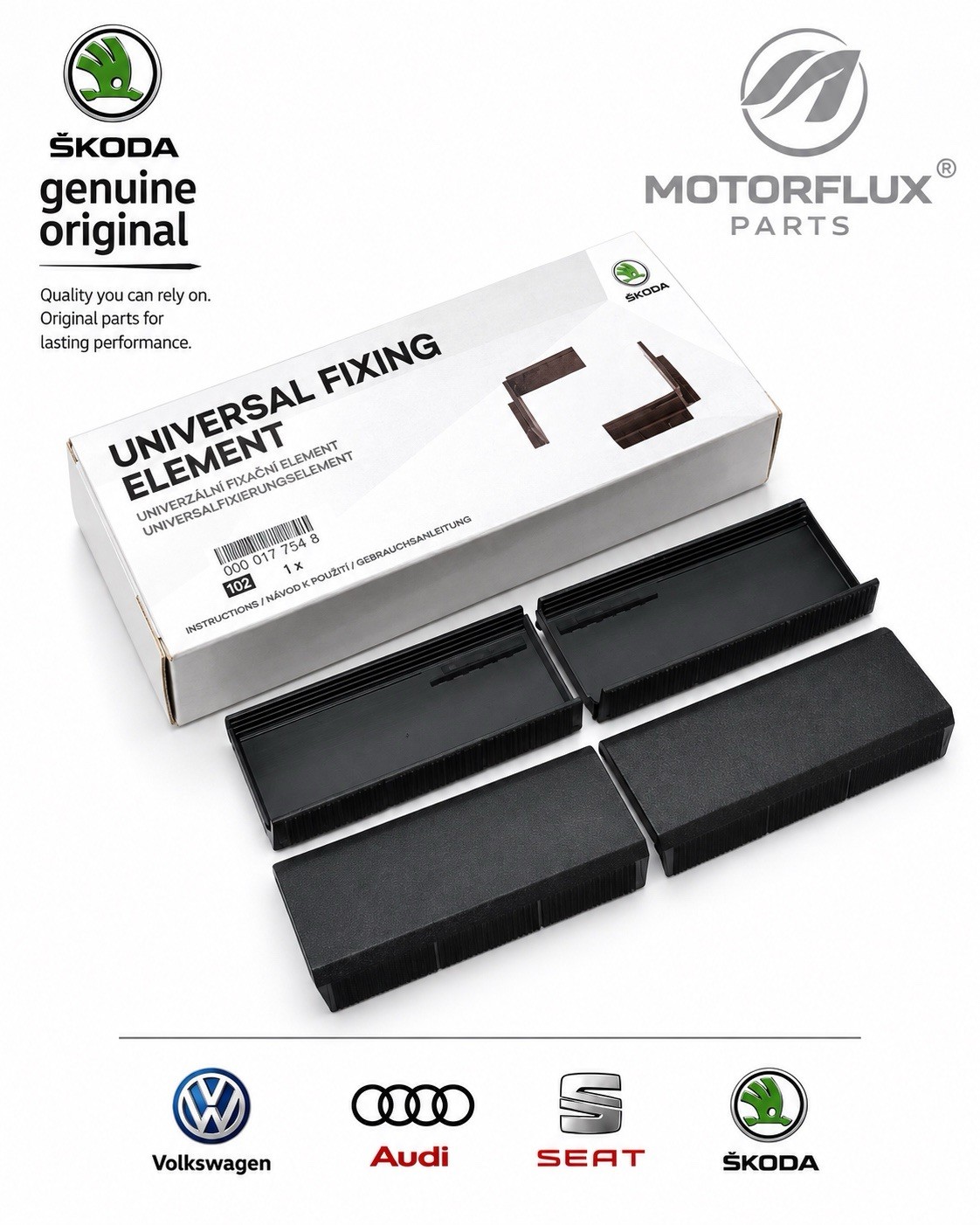 ✳️Genuine Skoda Boot Cargo Luggage Organiser Fixing Brackets Pair 6V0061104 ✳️