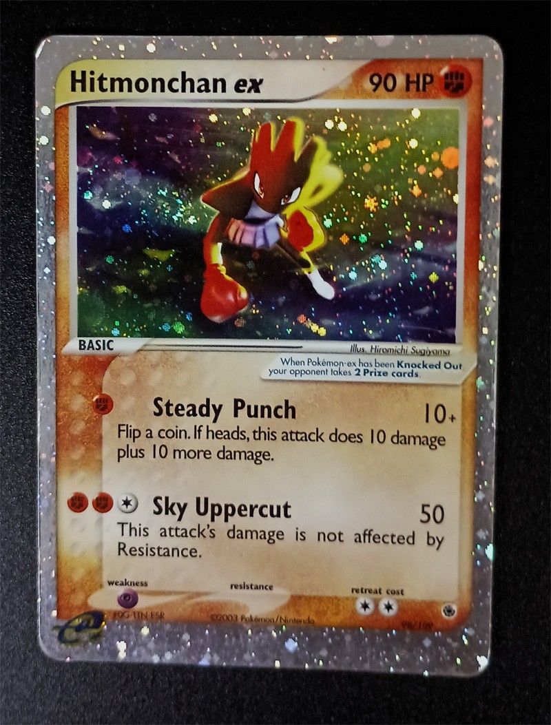 Hitmonchan ex 98/ 109 Holo Rare Swirl EX Ruby & Saphire MP Free eBay Shipping Hitmonchan ex 98/ 109 Holo Rare Swirl EX Ruby & Saphire MP Free eBay Shipping