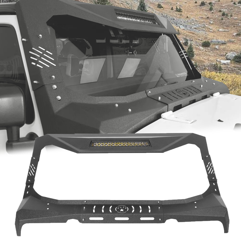 Mad Max Windshield Frame Cover Visor Cowl Armor for Jeep Wrangler JK 2007-2018 Mad Max Windshield Frame Cover Visor Cowl Armor for Jeep Wrangler JK 2007-2018
