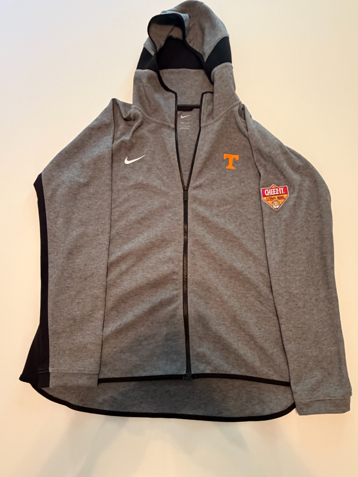 Nike Dri-FIT Tennessee Volunteers Cheez-It Citrus Bowl Full Zip Hoodie Gray XXL