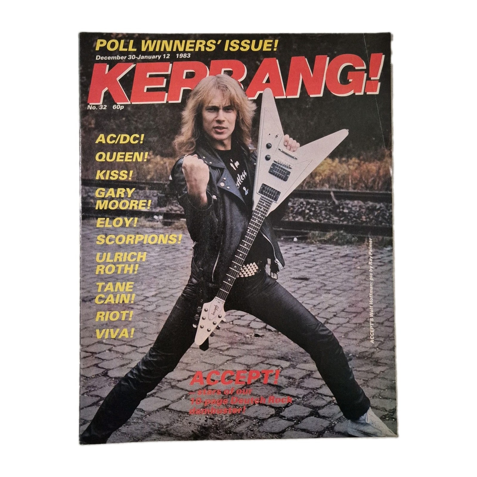 Kerrang Vintage UK Music Magazine  No.32 Dec. 30 - Jan. 12, 1983 Accept, AC/DC