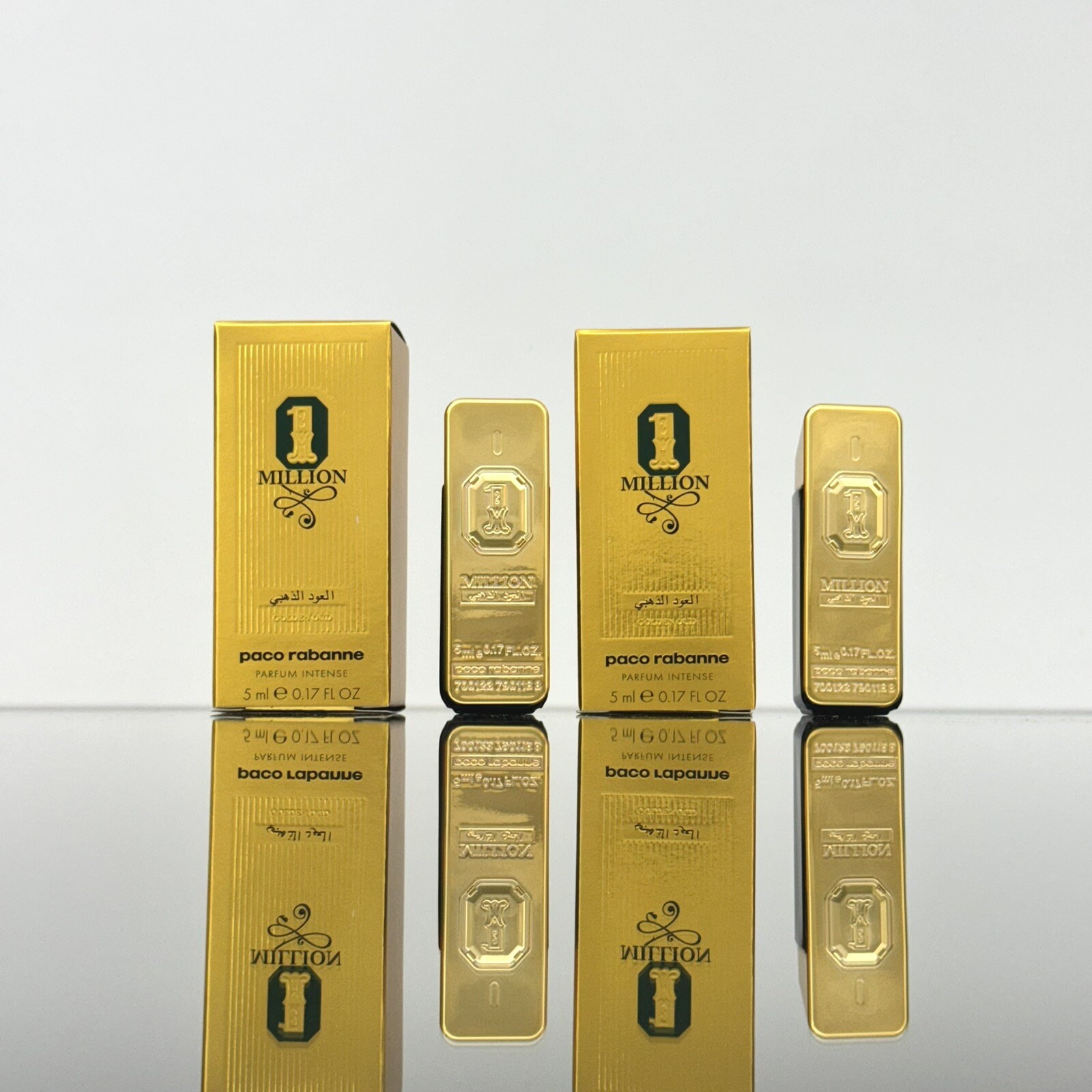 2pc) Paco Rabanne 1 MILLION GOLDEN OUD Men Parfum Intense 5ml Splash MINI Size 2pc) Paco Rabanne 1 MILLION GOLDEN OUD Men Parfum Intense 5ml Splash MINI Size