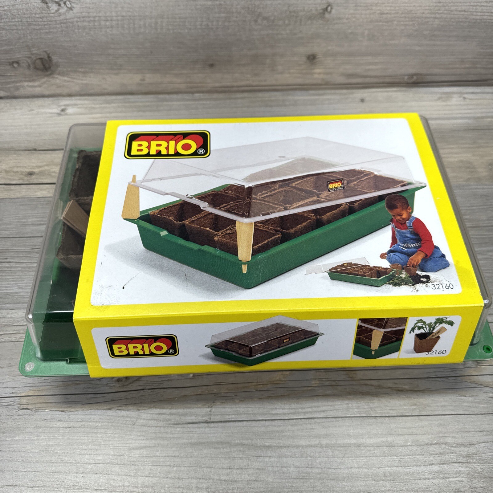 Rare Vintage BRIO 32160 Mini Greenhouse Seed Starter With Peat Pots And Markers Rare Vintage BRIO 32160 Mini Greenhouse Seed Starter With Peat Pots And Markers