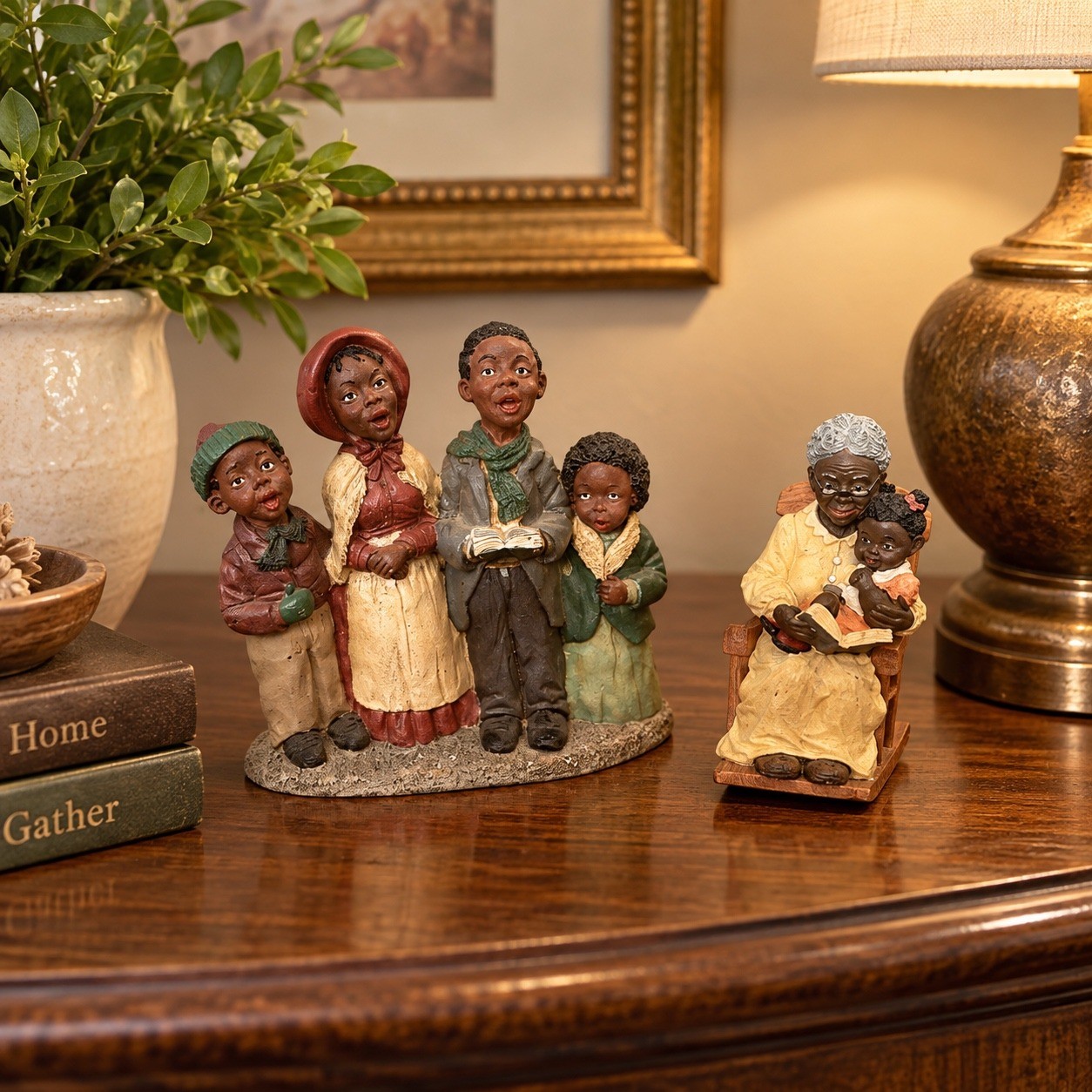Vintage African American Family Figurines Martha Holcombe Vantage Point 1994