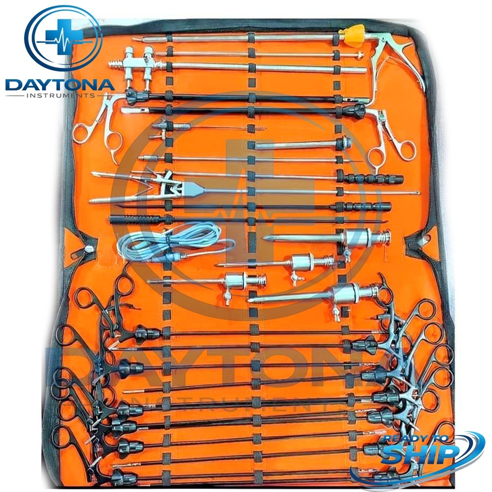German Grade 28 Pcs Laparoscopic Surgery Set Laparoscopy Endoscopy Instruments