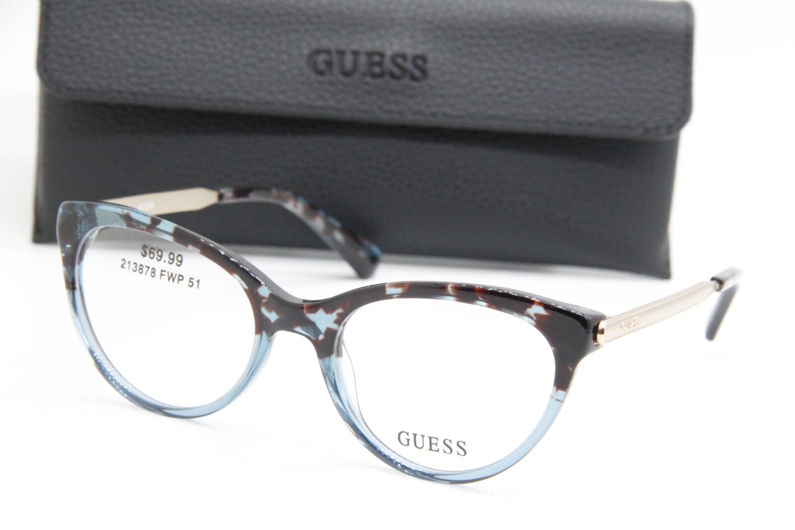 NEW GUESS GU 2462 BL BLUE TORTOISE AUTHENTIC EYEGLASSES FRAMES W/CASE 51-18