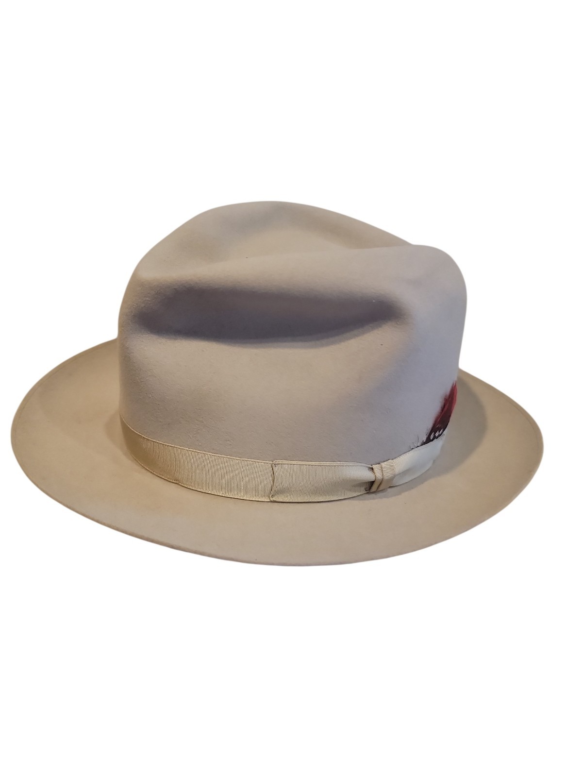 Vintage 1950s Royal Stetson Playboy Fedora Hat 7 1/8 Fur Felt 2.5\