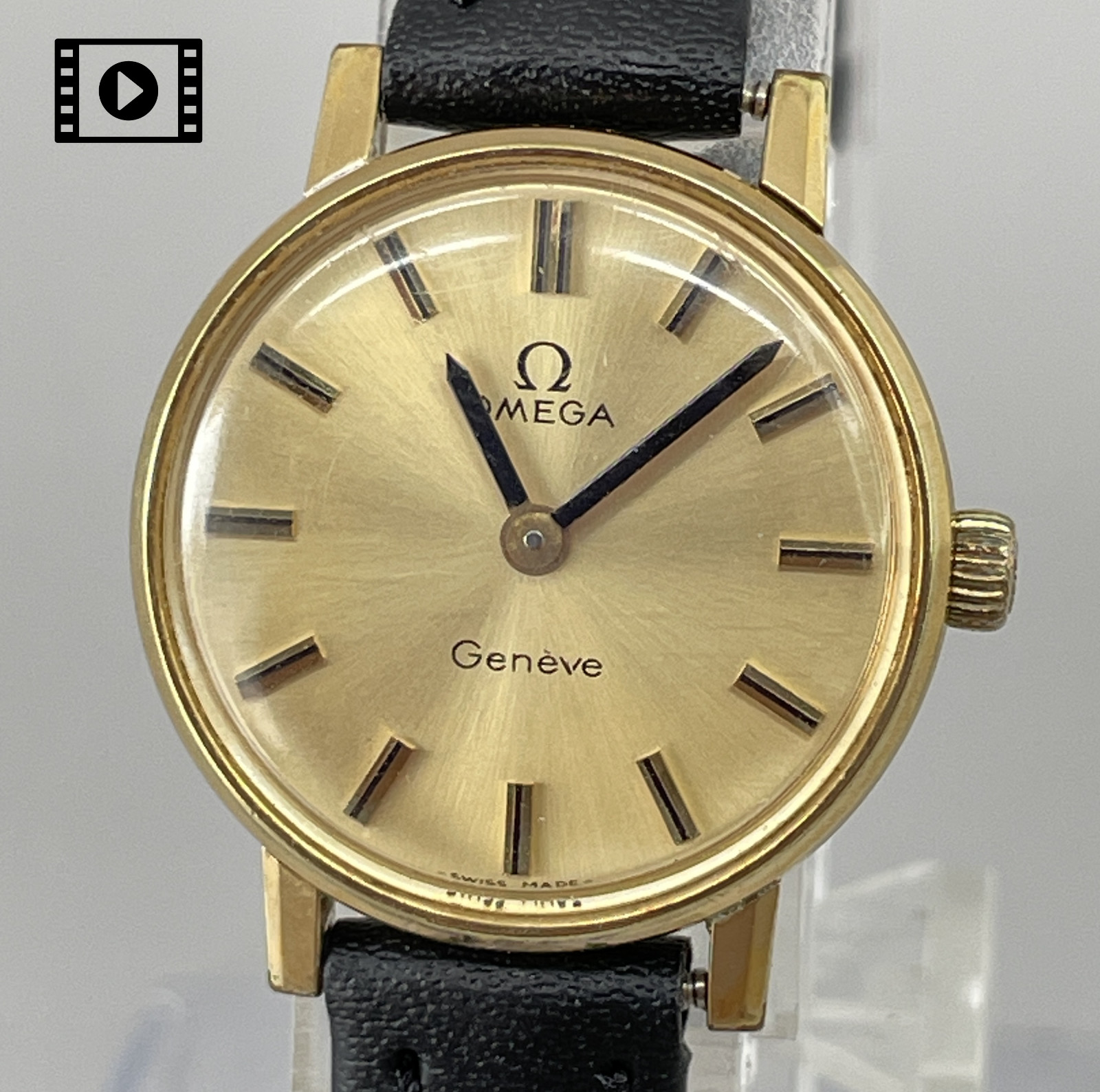 OMEGA Geneve [US Stock] Vintage Hand Winding Womens Watch Swiss Gold 23mm N.Mint