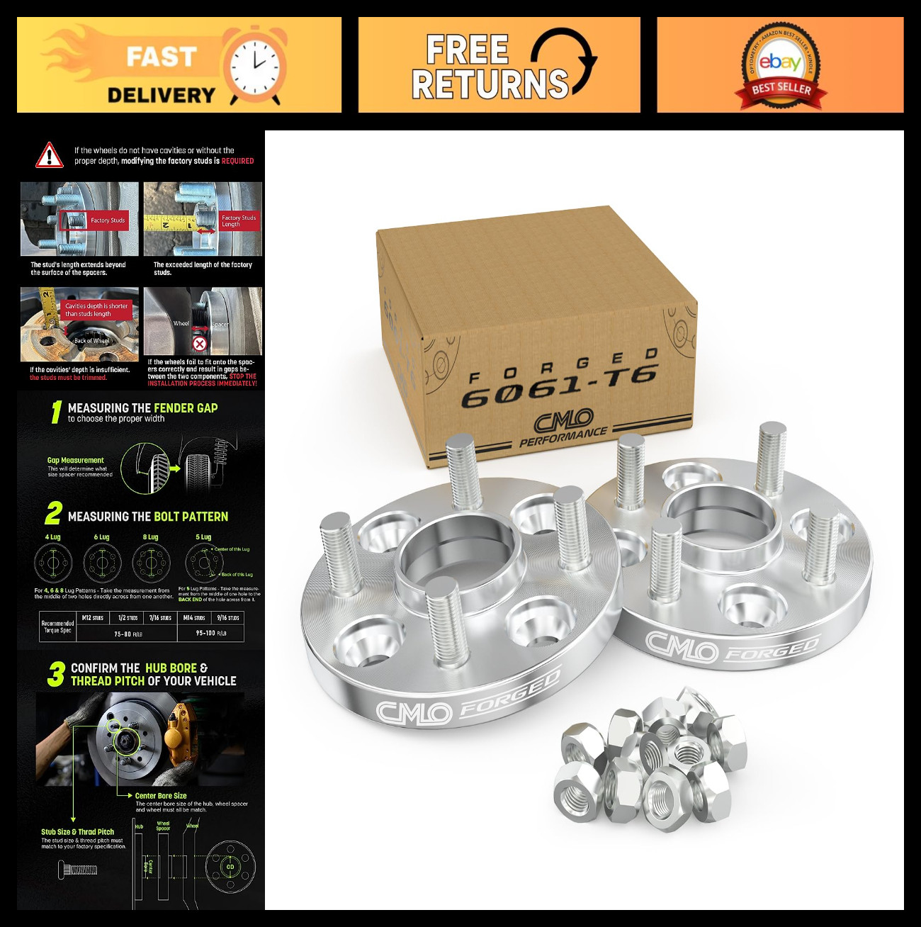 4x114.3 to 4x100 Wheel Adapters 15mm Hubcentric - 64.1mm to 54.1mm Bore, M12x1.5