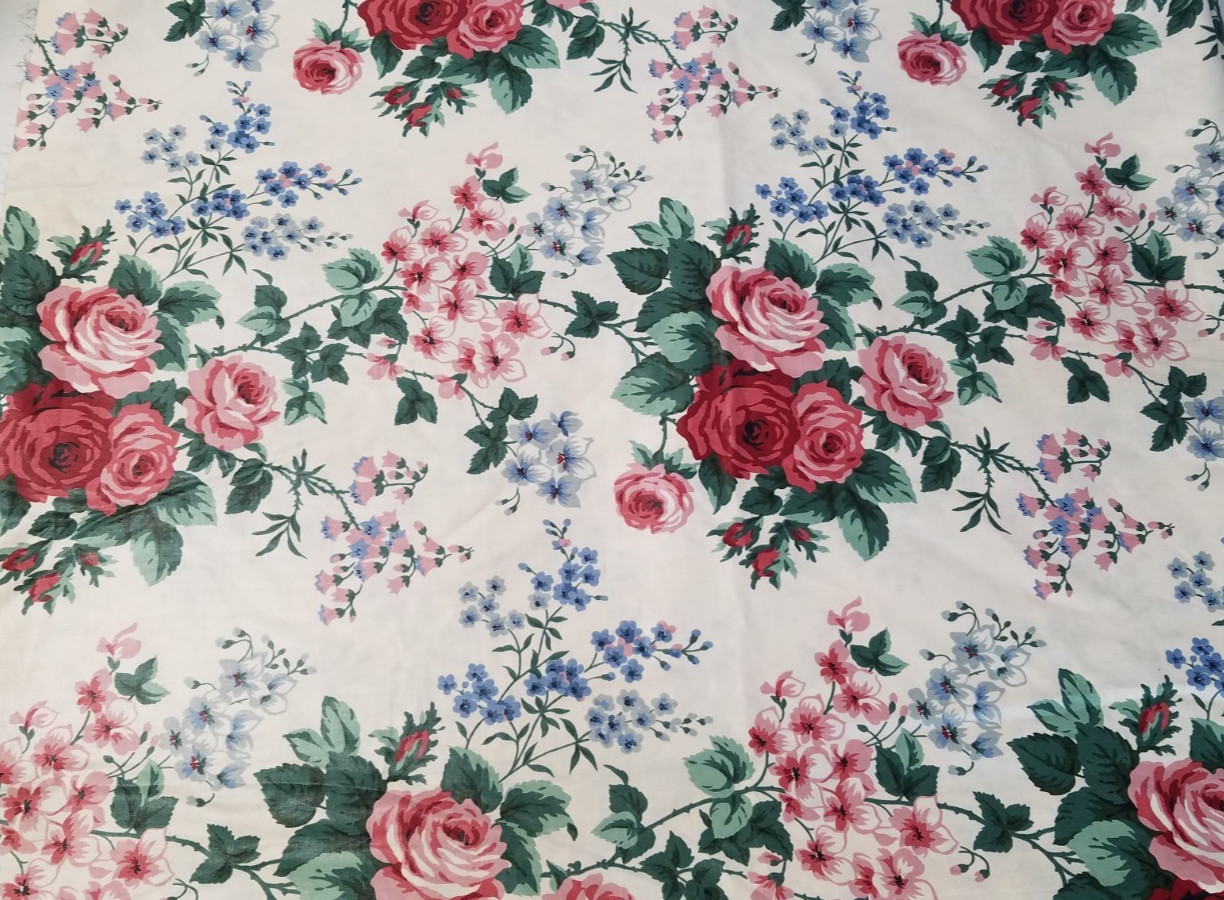 Vintage 1970s Floral Chintz Fabric Waverly First Lady Centennial Collection 5618 Vintage 1970s Floral Chintz Fabric Waverly First Lady Centennial Collection 5618