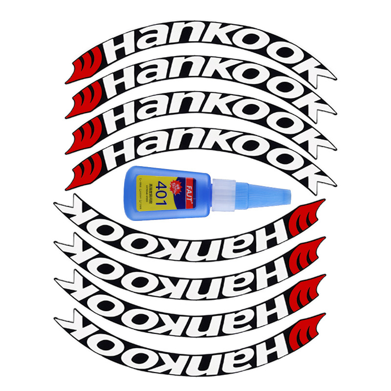 Permanent HANKOOK Tire Lettering Sticker 1.38\