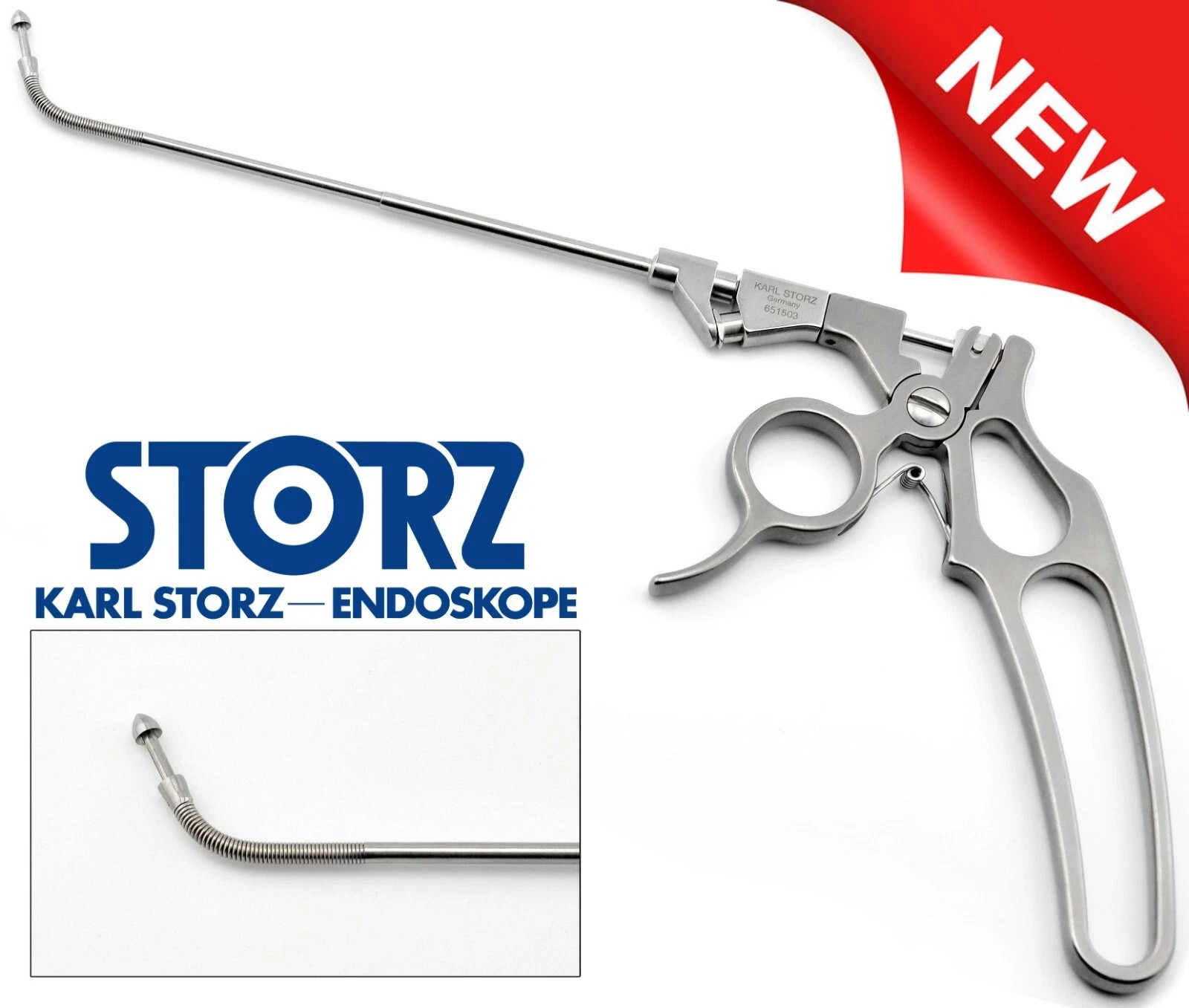 KARL STORZ 651503 HOSEMANN Frontal Sinus Nasal Recess Punch Circular Cutting 8