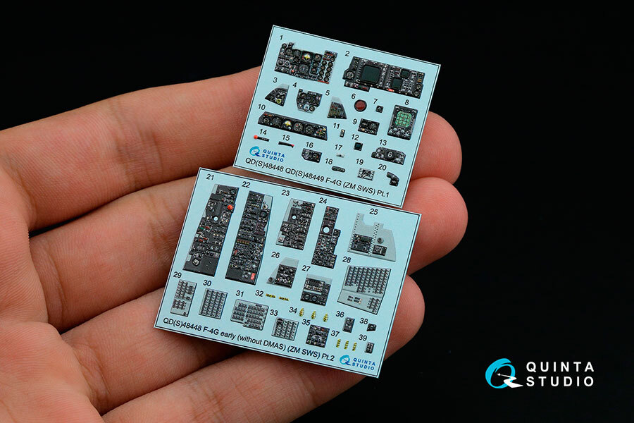 1/48 F-4G Early Interior 3D Decal for Zoukei Mura SWS kits Small version