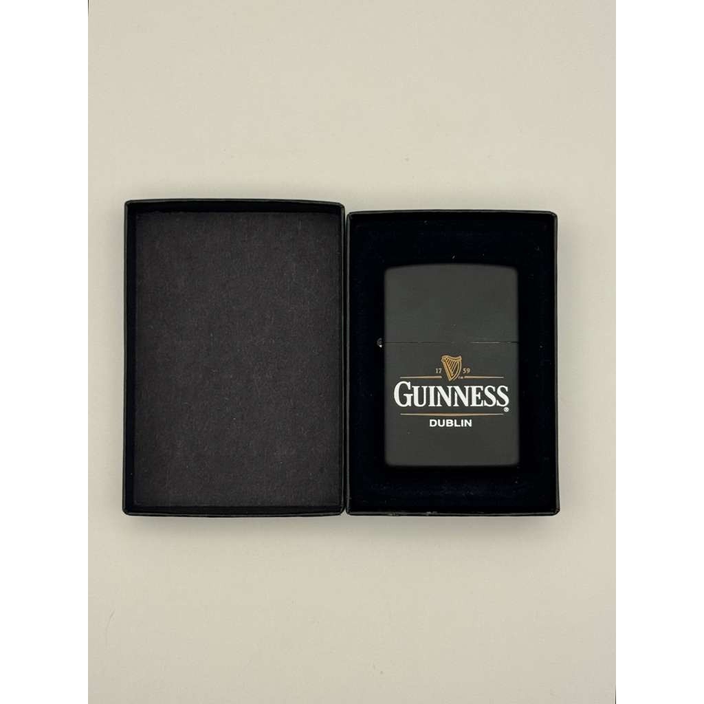 Vintage 2005 Zippo Guinness Dublin Black Matte Lighter Box Instructions New MIB. Vintage 2005 Zippo Guinness Dublin Black Matte Lighter Box Instructions New MIB.
