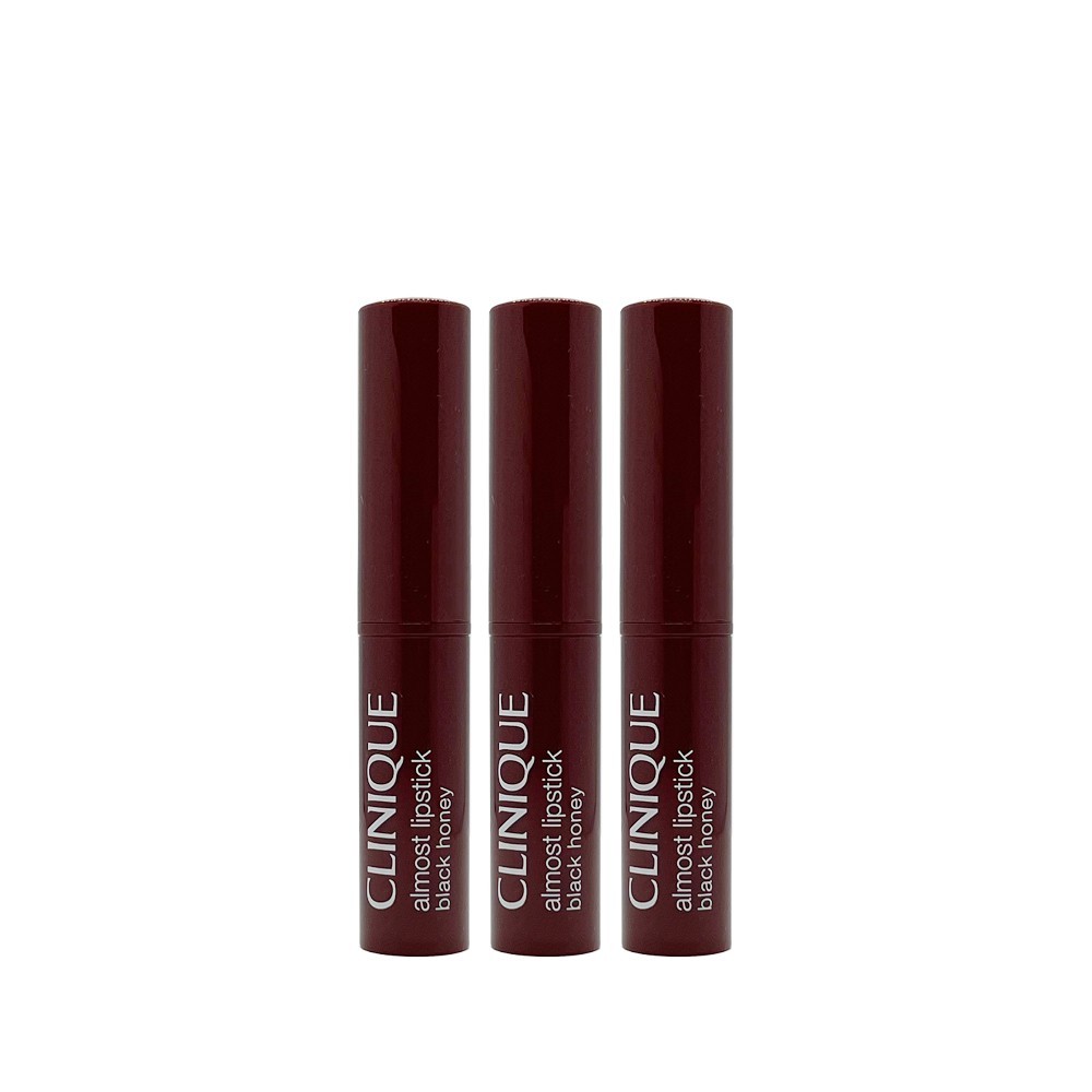 3 Pack - Clinique Almost Lipstick - Black Honey, 0.04oz / 1.2g Travel Size, NEW