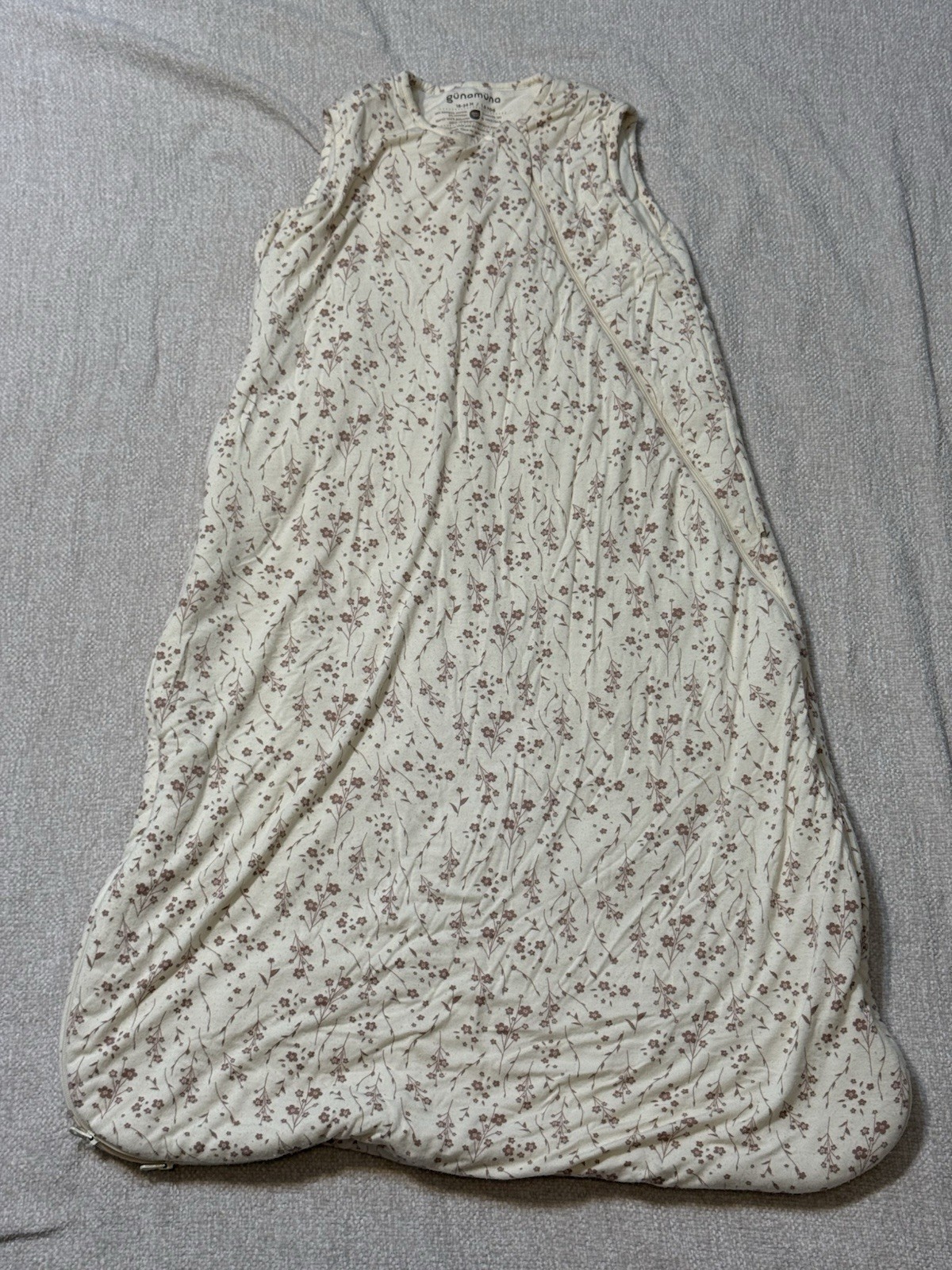 Gunamuna 18-24M Bamboo Floral Sleep Sack 1.0 TOG Cottagecore Neutral
