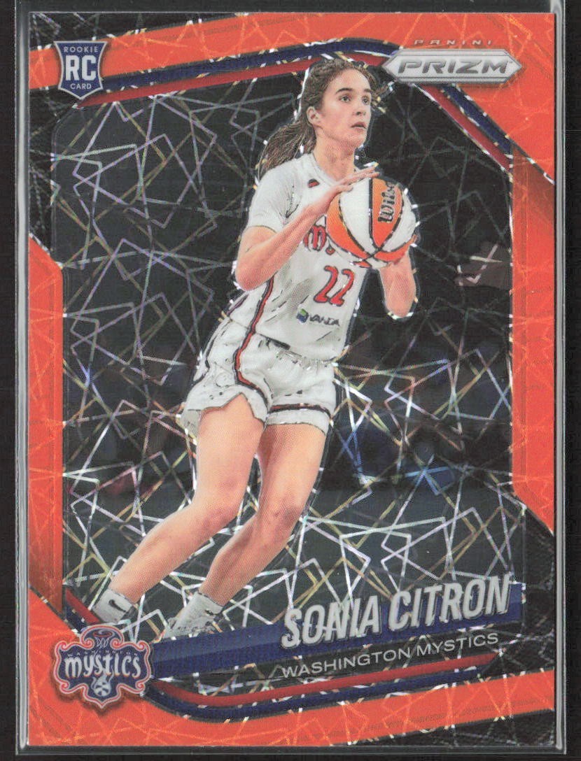 2025 Prizm WNBA #122 Sonia Citron Rookie Orange Velocity - Mystics 2025 Prizm WNBA #122 Sonia Citron Rookie Orange Velocity - Mystics