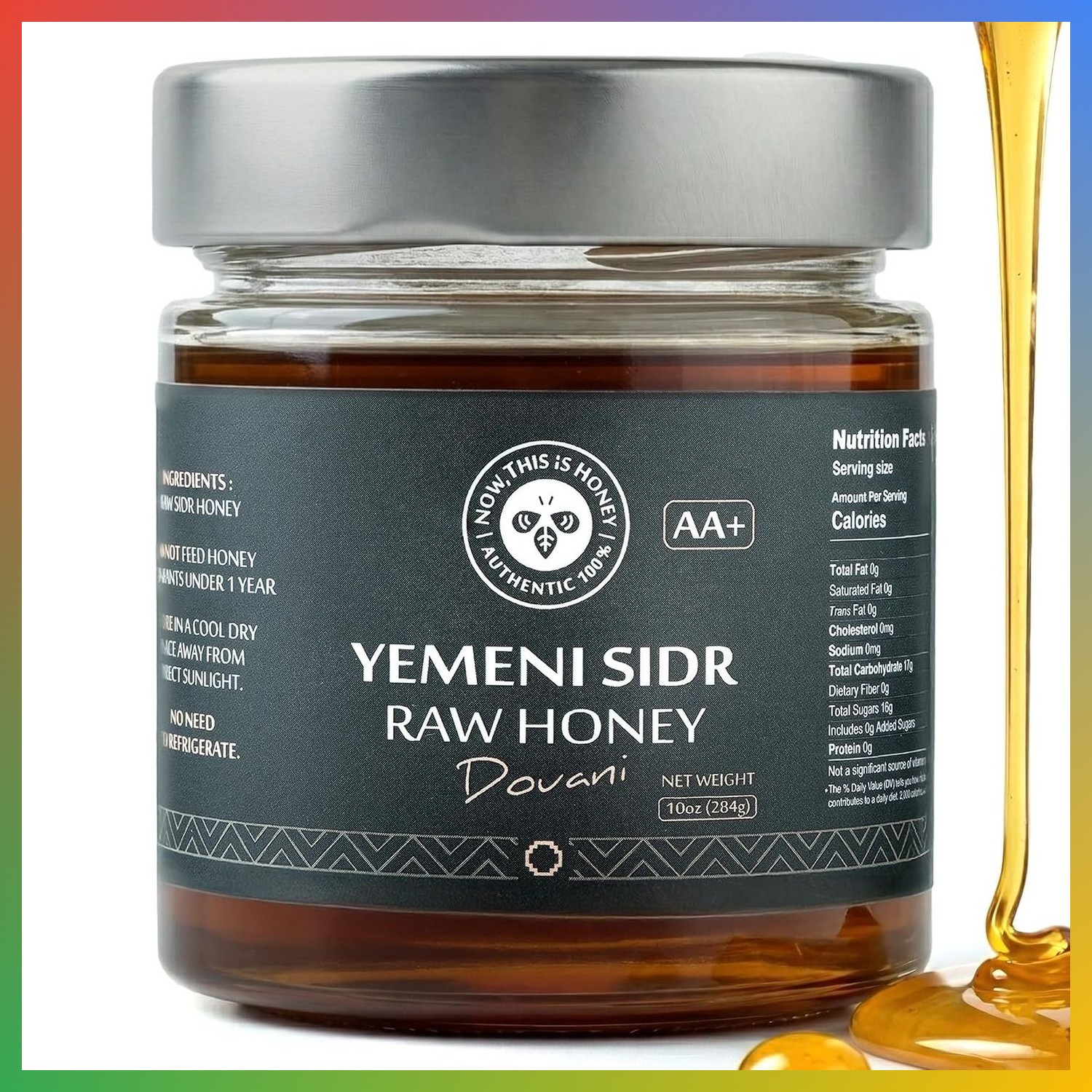 Yemeni Sidr Honey Raw Pure Natural Unfiltered Unheated Jujube 10oz 284g Health S